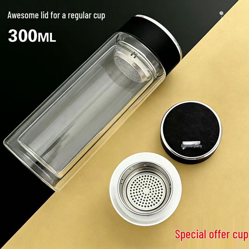 Custom Logo High-Temperature Resistant Borosilicate Glass Tea Cup - Personalized Thickened Water Cup