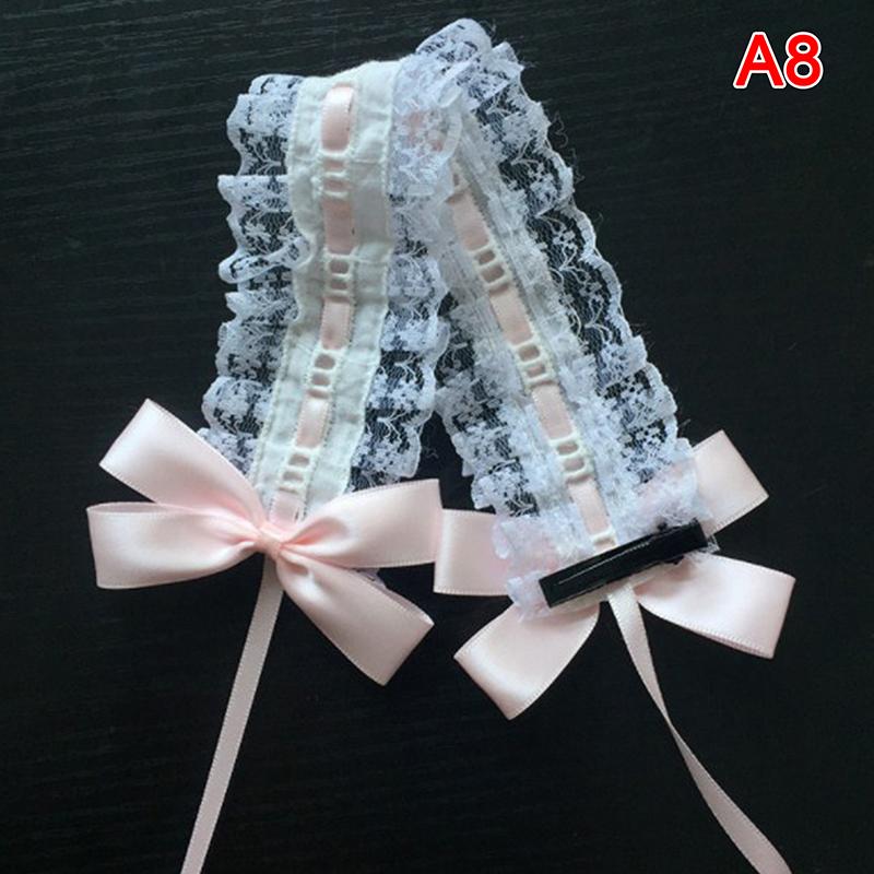 Lolita Tiara Headband Lolita Lace Bow Knot Ribbon Maid Diy Headband