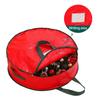 Circular Holiday Decors Storage Waterproof Dustproof Protective Bag For Artificial Wreaths Easy Carry Handle PE Fabric Organization