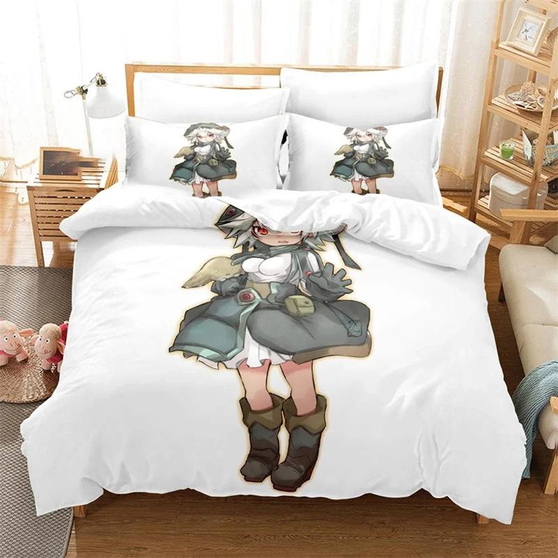 3D Print Made In Abyss Bedding Set,Duvet Cover Comforter Bed Set Quilt Cover Pillowcase,King Queen Twin Size Boys Girls Adultse