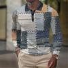 Polo a Maniche Lunghe con Stampa Note Musicali & Tasti di Pianoforte, Abbigliamento Casual alla Moda