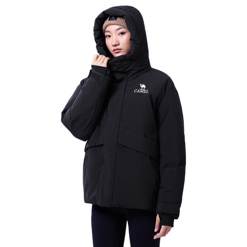 Camel Unisex Goose Down Windproof Parka Jacket L