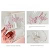 INS Hochbeiniges Glas Dekoratives Glas Kelch mit Schmetterlingsornament Zuhause