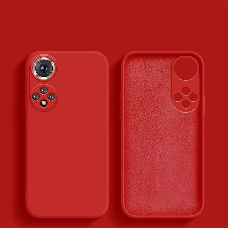 Soft Square Liquid Silicone Phone Case For Huawei Honor 80 70 60 50 Pro SE Cover