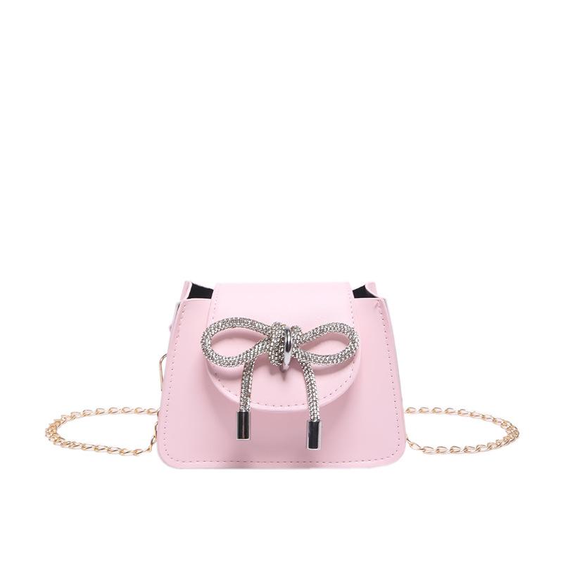 Autumn New Trendy Fashion Sweet Bow Small Square Bag Mini Small Bag 2025 Versatile Chain Crossbody Bag