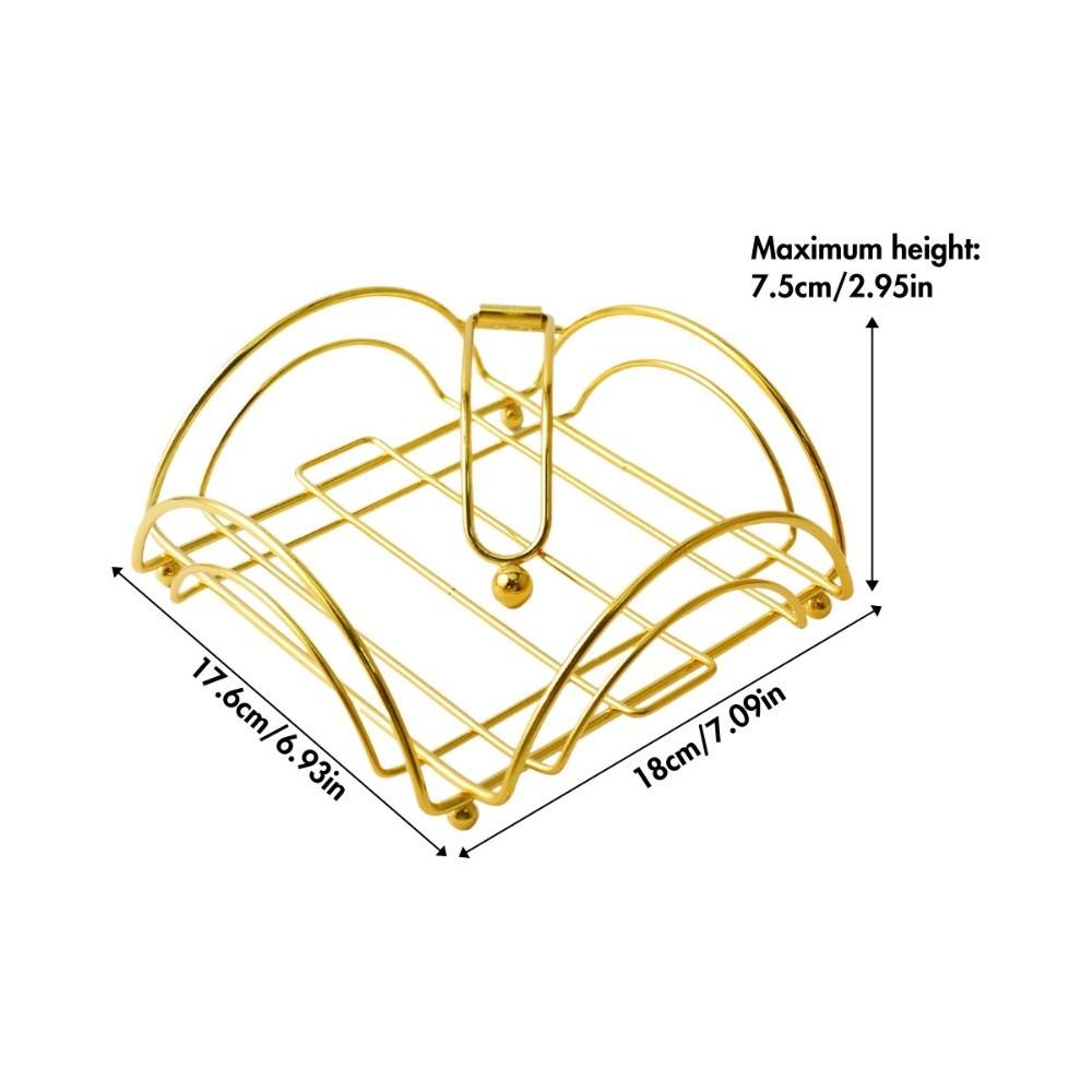 Elegant Metal Napkin Holder with Weighted Arm Square Napkin Box Decorative Holder Napkin Tray