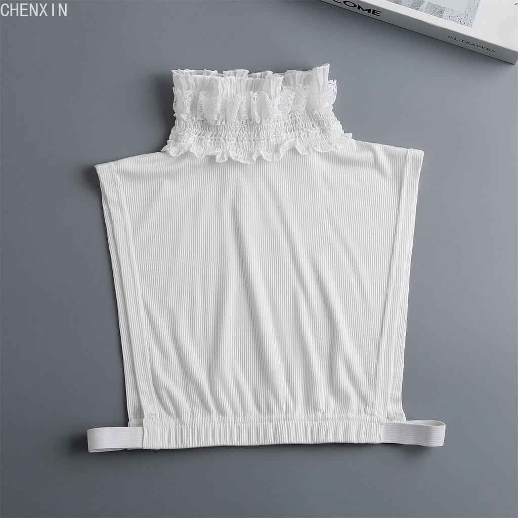 Abnehmbarer Kragen aus Baumwolle für Damen, für Pullover, Bluse, Hemd, gefälschter Kragen, dekoratives weibliches weißes halbes Hemd, falsches Kragen-Zubehör