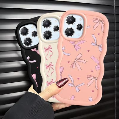 Růžová mašlička Měkký kryt pouzdro na telefon pro Xiaomi Redmi 10A A5 14C 13C A1+ A2 Plus 9C 9T 12C A3 10C