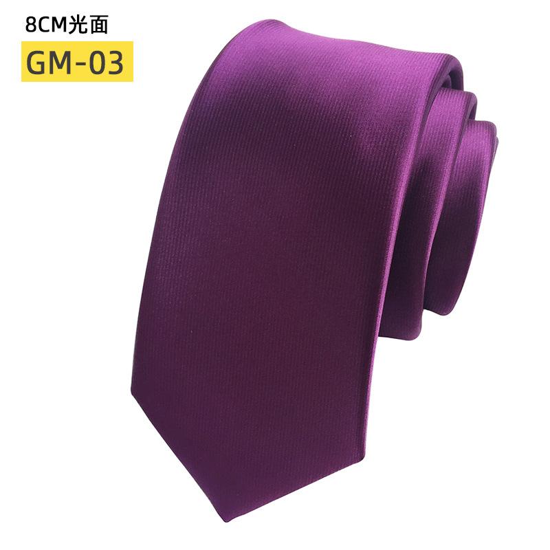 Classic Monochrome Satin Tie Business Casual Versatile Wedding Tie