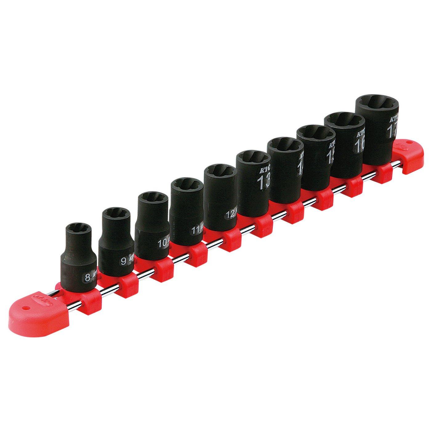 Kyoto Tool Twist Socket Set (KTC) Set, TB3TW10, 9.5mm Drive, 10-Piece