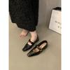 Shallow single shoes women's low heels spring new retro temperament evening Mary Jane shoes