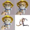 For 17cm Labubu Glasses Mini Cute Transparent Plastic Sunglasses for The Monster Doll SD Plush DIY Dolls Labubu Accessories