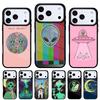 Aesthetics Cute Cartoon Alien Phone Case for iPhone 17 16 15 14 13 Pro Max Back Cover for 12 11 Pro Coque