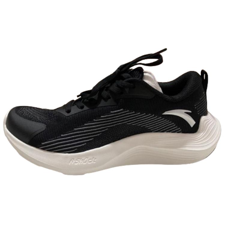 Anta Casual Versatile Shock Absorbing Non-Slip Low-Top Running Shoes Women Sneaker Black White 122425540S-3