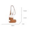 Portable Simple Style Suede Crossbody Bag Fluffy Lightweight Lamb Shoulder Bag Travel Christmas Sock Bag Women