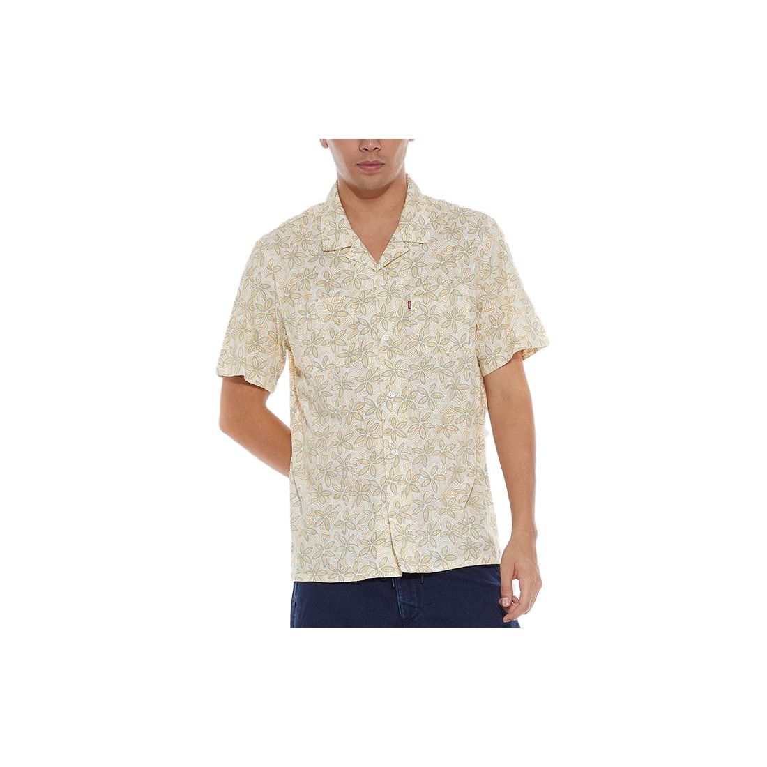 

Levis Классическая рубашка для лагеря с цветочным принтом на пуговицах, с длинным рукавом, мужские рубашки, бежевый 219760047 XS