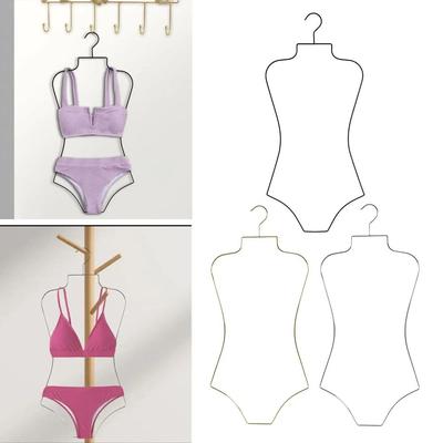 Appendi costumi da bagno a forma di corpo Lega di alluminio zinco Zinco Appendi abiti Bikini Espositore per costumi da bagno