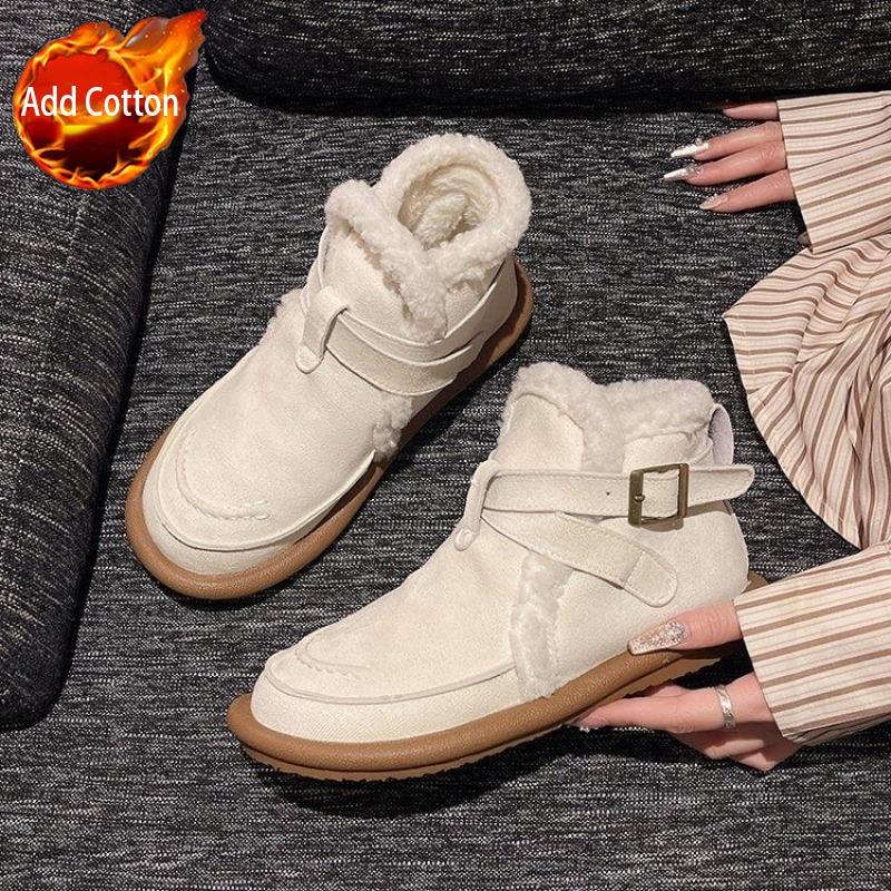 

Модные ботильоны таби из мягкой замши с круглым носком, зимние ботинки для женщин, обувь Y2k в тренде 2025 года, рабочая готическая женская обувь 40