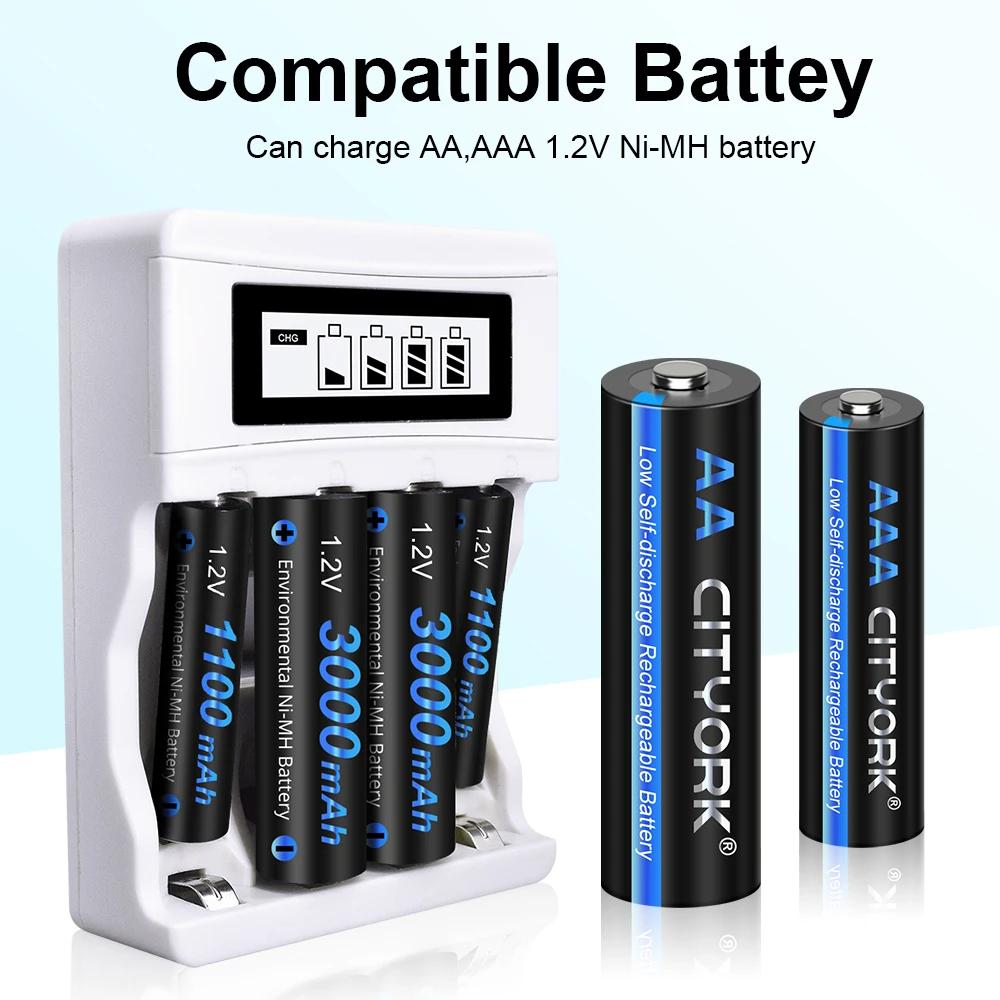CITYORK AA rechargeable battery + AAA battery Rechargeable batteries 1.2V AA AAA NIMH NI-MH Battery Low Self Discharge Battery