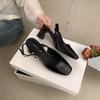 "2025 Sommer Französisch Chic Square-Toe Slingback Heels für Damen"