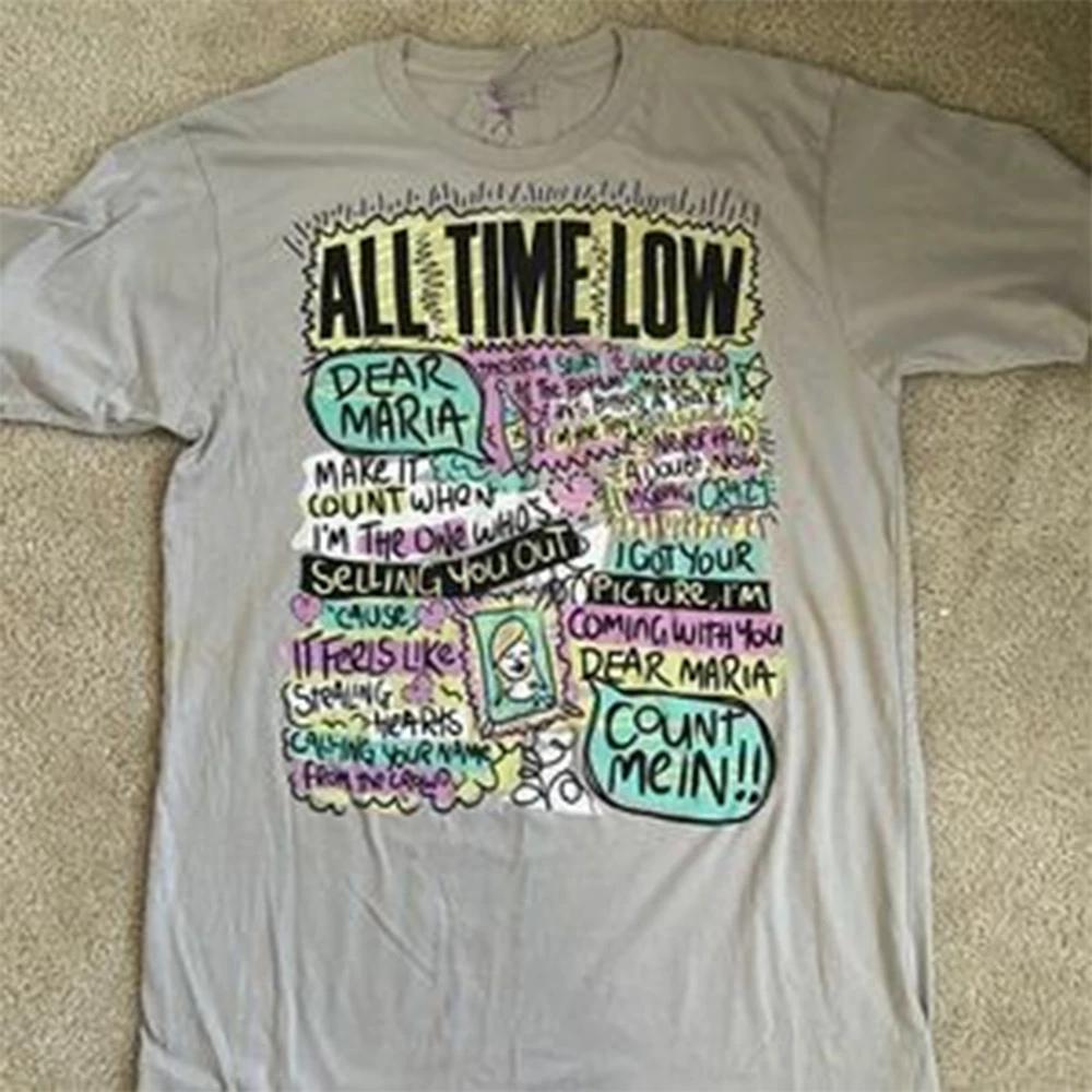 Hot Band All Time Low Band T Shirt Gray Size S-4XL UR76 XXXXL