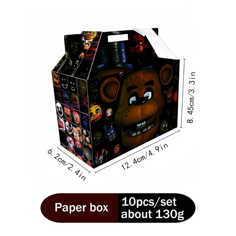 

FNAF Figure Candy Boxes Popcorn Boxes Party Cookies Chocolate Snacks Boxes Boy Girl Birthday Party Supplies Gifts Box Baby Showe