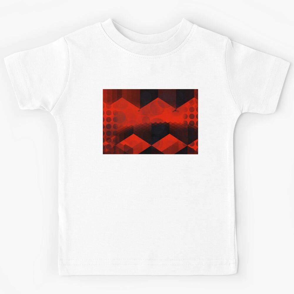 Retro abstraction in black and red Kids T-Shirt 110