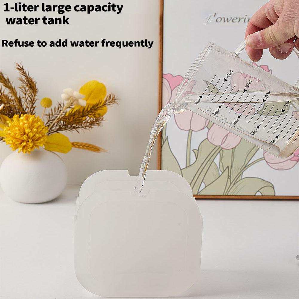 Double spray humidifier with water shortage automatic power-off touch sensing bedroom home use colorful light humidifier