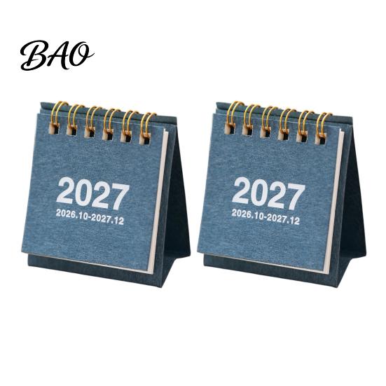 Practical Gift for Students Professionals Mini Desk Calendar 2026-2027, Oct 2026 to Dec 2027 Standing Flip Small Portable Desktop Ornament Calendar,