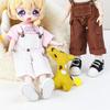 OB11 Baby Clothes suspenders Pants Set Coat Cotton Clother GSC P9 1/12 bjd Doll Cute Clothes Molly Doll Clothes Headwear