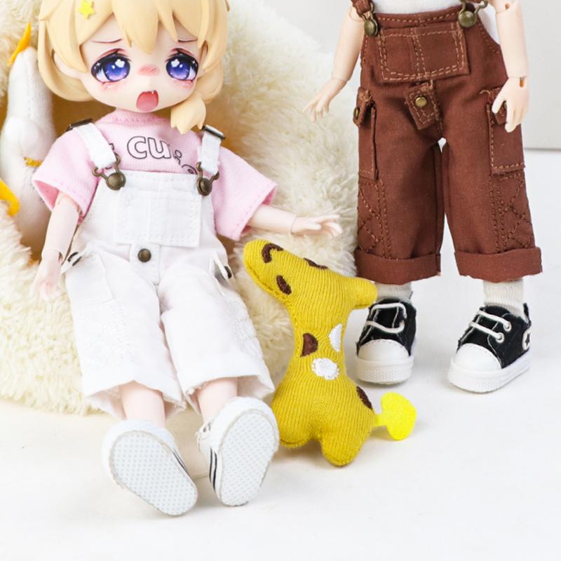 OB11 Baby Clothes suspenders Pants Set Coat Cotton Clother GSC P9 1/12 bjd Doll Cute Clothes Molly Doll Clothes Headwear