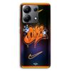 Phone Case - MANIACASE - Xiaomi Redmi Note 13 4G - Silicone TPU - Printed Nike «Just Do It» - Orange