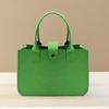 Solid Color Felt Handbag: Large Capacity Commuter and Student Bag