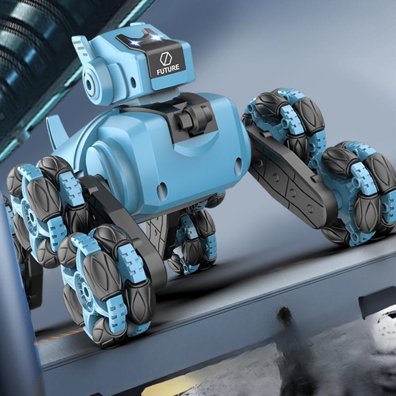 Remote Control Robot Dog Toy for Kids 2.4Ghz 8WD Gesture Sensing Stunt Rc Cars with Music & Light,Children Birthday and Xmas Gift for Kids