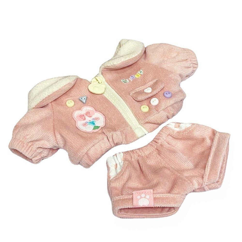 

Outfit Playing House Corduroy Coat Suit Changing Dress Game Lapel Cotton Jacket 20CM Doll Clothes розовый