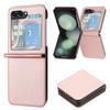 For Samsung Galaxy Z Flip5 5G Case Calf Texture PU Leather Shockproof Phone Cover