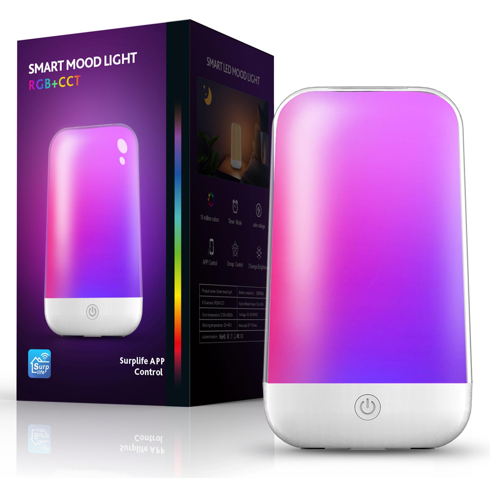 

Розумна сенсорна приліжкова лампа, сумісна з Bluetooth, регульована, кольорове нічне світло, вулична музична настільна лампа A