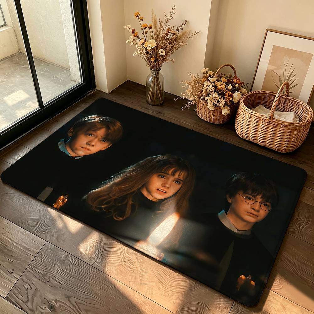 Cute Movie-H-hArry-Y-pOtterS Carpet Bathroom Anti-slip Mat Door Mat Home Decoration Mat Entrance Door Mat Scratch-resistant Door