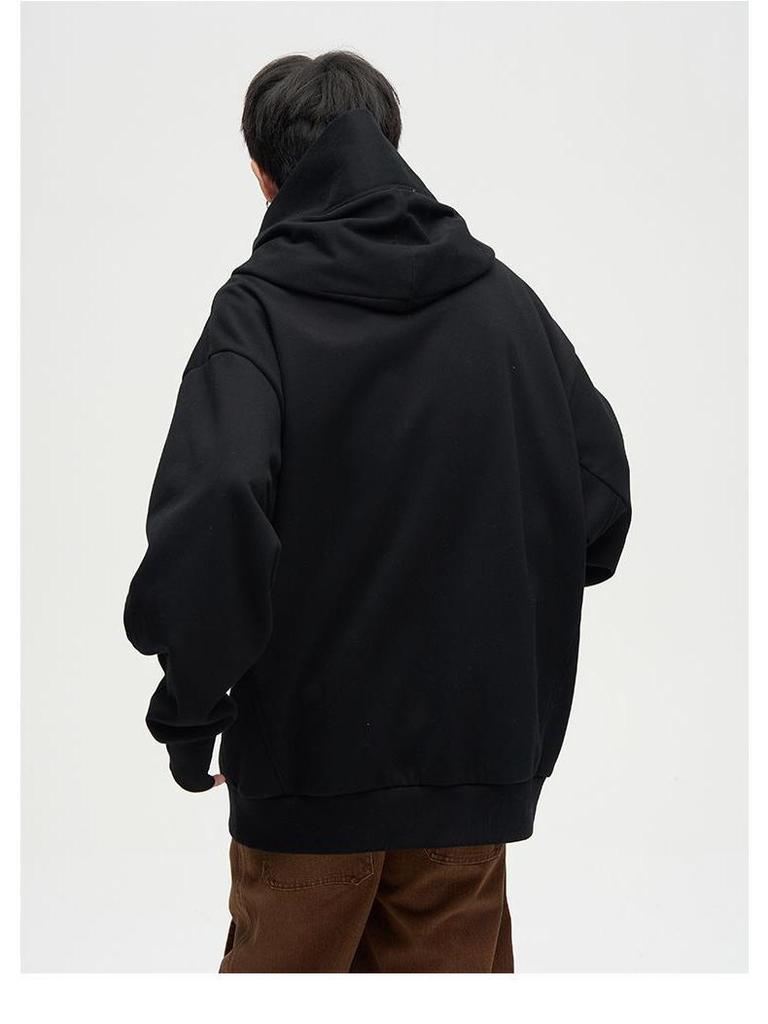 Unisex Schweres Fleece-gefüttertes Kapuzensweatshirt - Herbst/Winter Locker sitzende Jacke