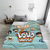 L-Loud Houses Familie Cartoon Decken Komödie Lincoln Loud Flauschig Großartig Warm Kuscheldecke für Tagesdecke Frühling Herbst Büro