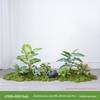 Luxury Faux Green Plant and Flower Decor - Indoor Moss and Grass Clusters for Elegant Landscaping.