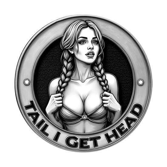Cheeky Decision Coin Adults Challenge Coin Head And Tail Double-Sided Couple Decision Coin Sex Token Prank Gift for Men Women Date Night Use