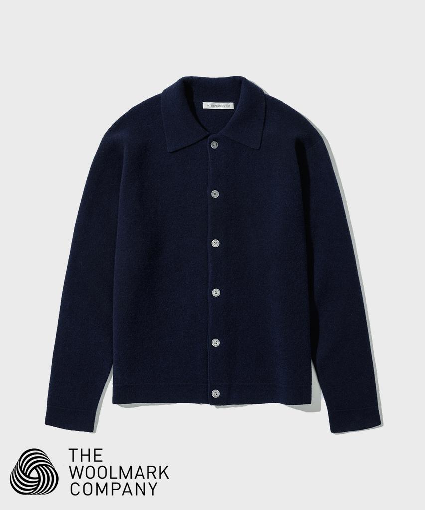 Intempomood Standard Open Collar Cardigan_Navy