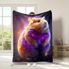 Ultra-Soft Flannel Throw Blanket with Vibrant Capybara Print - Perfect for Couch, Bed, Office Naps & Travel - Easy Care, Machine Washable - Unique Gif