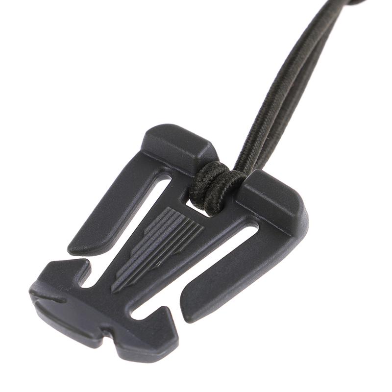 1Pcs Backpack Carabiner Elastic Rope Webbing Buckle Winder Strap Hang Buckle