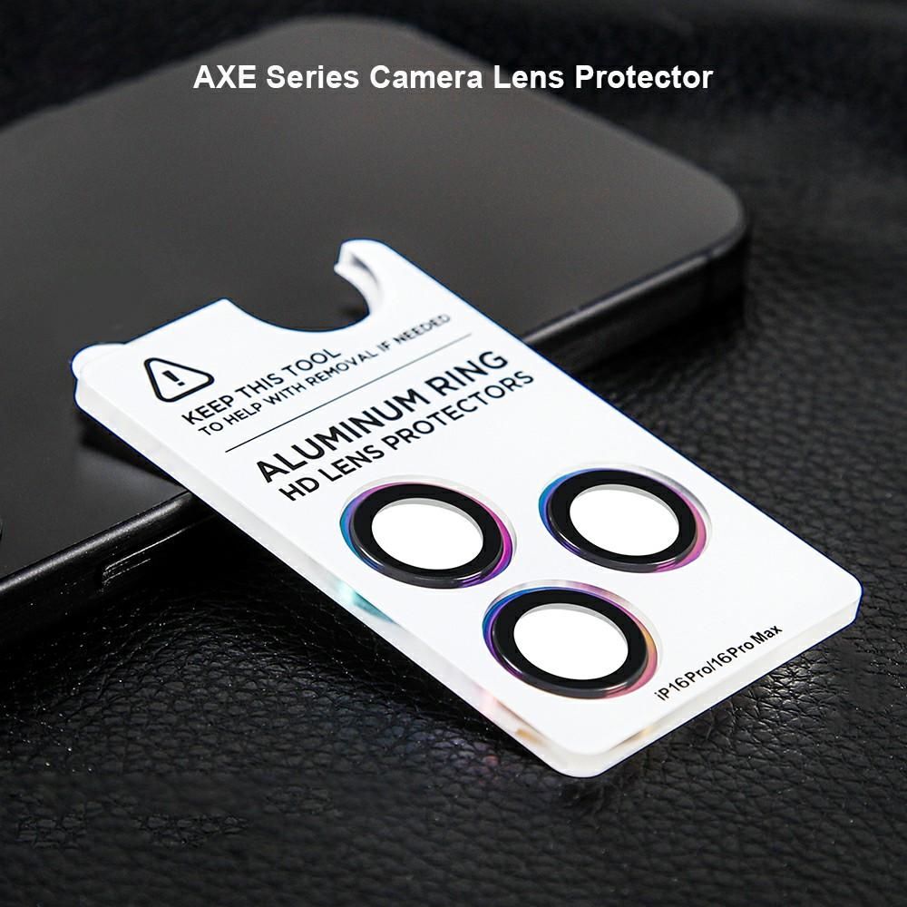 

XUNDD For iPhone 16 Pro/16 Pro Max Camera Lens Protector Color Ring Ultra Clear Cell Phone Medium Alumina Glass Lens Film Type A