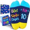 HAPPYPOP 6-13 Years Old Birthday Gifts - Presents for Girls Boys, Socks with Greeting Card