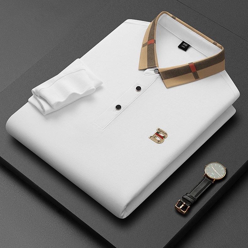STORN Men's Spring Autumn Fashion Long Sleeved Polo Shirt High-end Boutique Embroidered Top Comfortable Lapel Tops