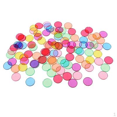 100 pièces de Jetons Disques Ronds en Plastique pour enfants Apprentissage Précoce Développement