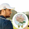 Golfballmarkør Hattklemme Emalje Lotusblomst Design Magnet Hattklemme Ballmarkør Golftilbehør for Kvinner Menn Golfspiller Gave